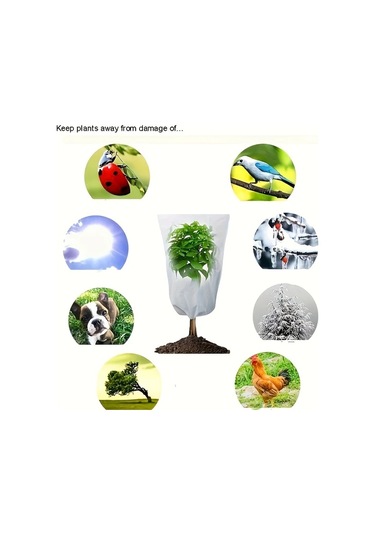 Fochsia L Sku 2 Adet Yeniden Kullanılabilir Don Örtüsü Bitki Koruma Torbası Soğuk Hava Ve Zararlılardan Koruma