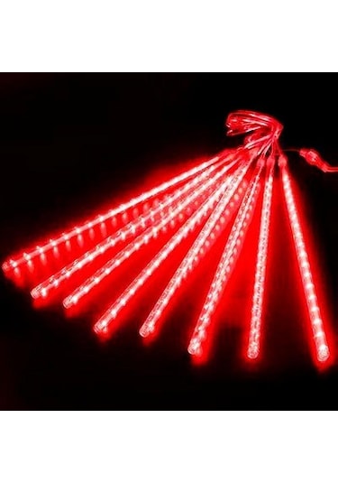 Kırmızı Led Meteor Yağmuru Yağmur Işıkları Su Geçirmez Düşen Yağmur Damlası Peri Dize Partisi Veranda Dekoratif Led Işık 56747164 Kırmızı