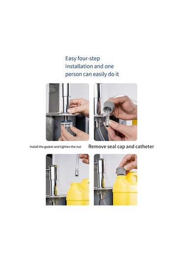 Xiaaokeji Mutfak Lavabosu İçin Sabunluk Ve Uzatma Borusu Seti Gümüş