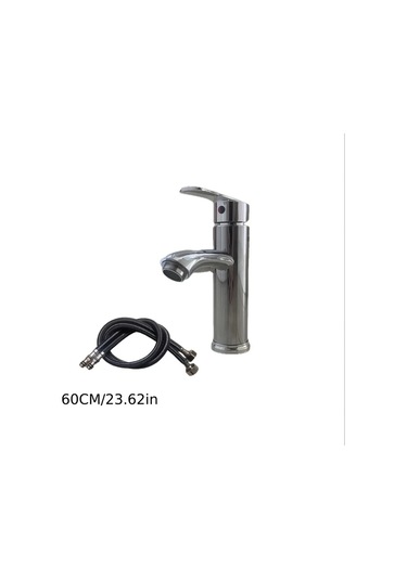 Chuangyinshop 1pc Paslanmaz Çelik Tek Delikli Chrome Kaplama Seramik Vanalı Banyo Bataryası 23 Ve 62 Inch Diğer