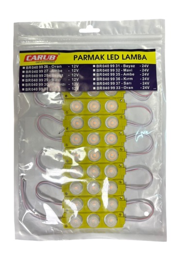 Parmak Lamba Camlı Sarı Gün Işığı 24v 10'lu Br 040 99 37