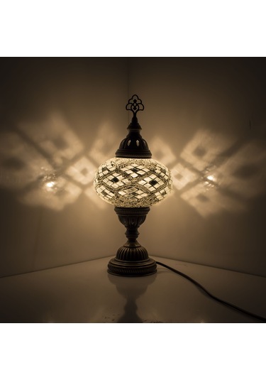 Dekoratif OTANTİK GECE LAMBASI ABAJUR KOMODİN ÜSTÜ BAŞUCU LAMBASI