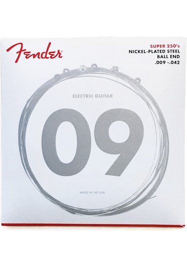 Fender Super 250 S Steel Ball End 009-042 Elektro Gitar Tel Set