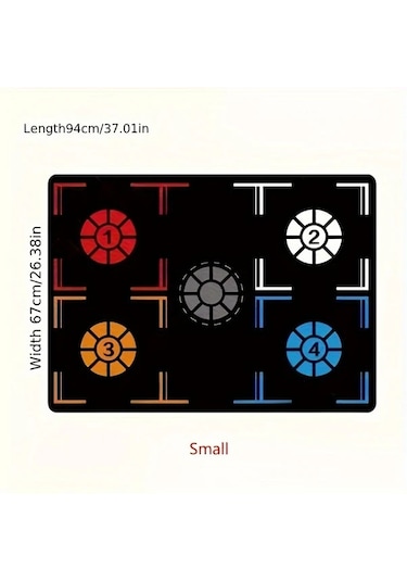 Elmpaly Medium Basketbol Ayak Hareketleri Antrenman Matı, Kaymaz Ve Sessiz İç Mekan Top Sürme Alıştırması