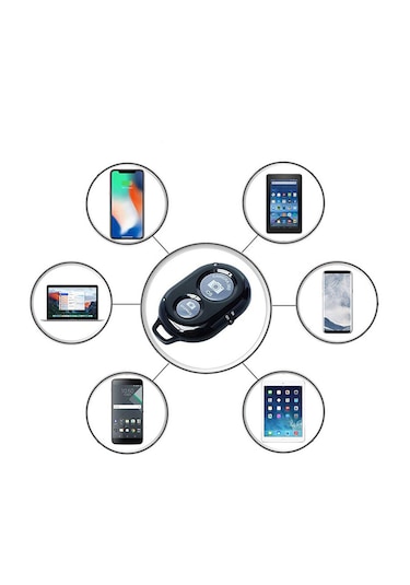 Bluetoothlu Uzaktan Fotoğraf Çekim Kumandası Siyah - Al4805
