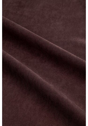 Kadife Dokulu Koyu Kahve Masa Örtüsü Zengin Renk Seçenekli Koyu Kahve