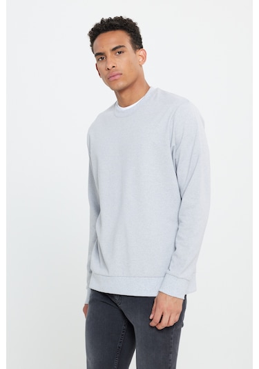 AC&Co / Altınyıldız Classics Erkek Lacivert-g.melanj 2'li Paket Pamuklu Standart Fit Normal Kesim Bisiklet Yaka Sweatshirt Lacivert-g.melanj Lacivert - Gri Melanj