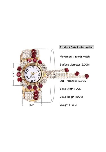 Yingfu Yeşil Kadın Taklidi Kuvars İzle Bilezik Saatler Kol Saati Çok Renkli