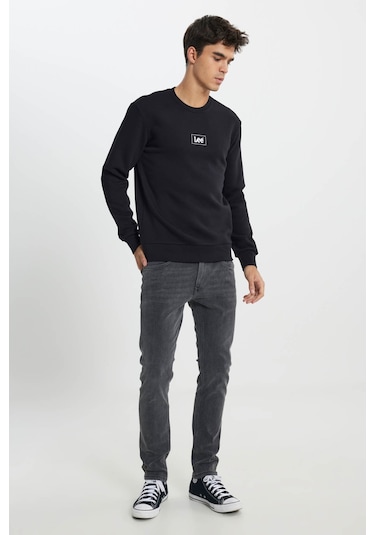 Lee Erkek Sweatshirt Siyah L212299001 Value Coll. M Crew Neck 25kmc8000095 Mc80001 Siyah
