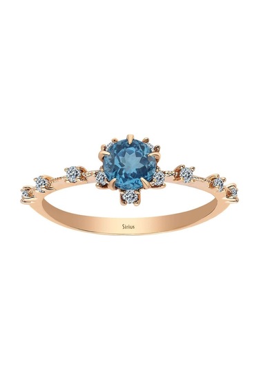 Sirius Pırlanta Ve London Blue Topaz Taşlı Vintage Yüzük 0847R000