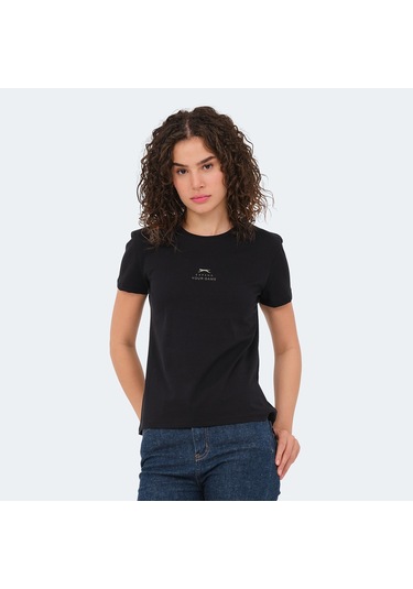 Slazenger VIRAJ Kadın  Siyah Tişört