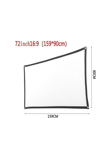 Novahub 72 İnç Taşınabilir Hd Projeksiyon Perdesi - 16:9 Sinema Kalitesi, Ev & Dış Mekan İçin
