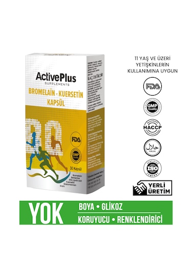 Activeplus Bromelaın-quercetın 30 Kapsül