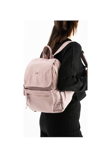 Yumuşak Dokulu Ultra Hafif, Esnek Ve Su Geçirmez Polyamid Kumaş Sırt Çantası Pembe Model: 571-13-14B