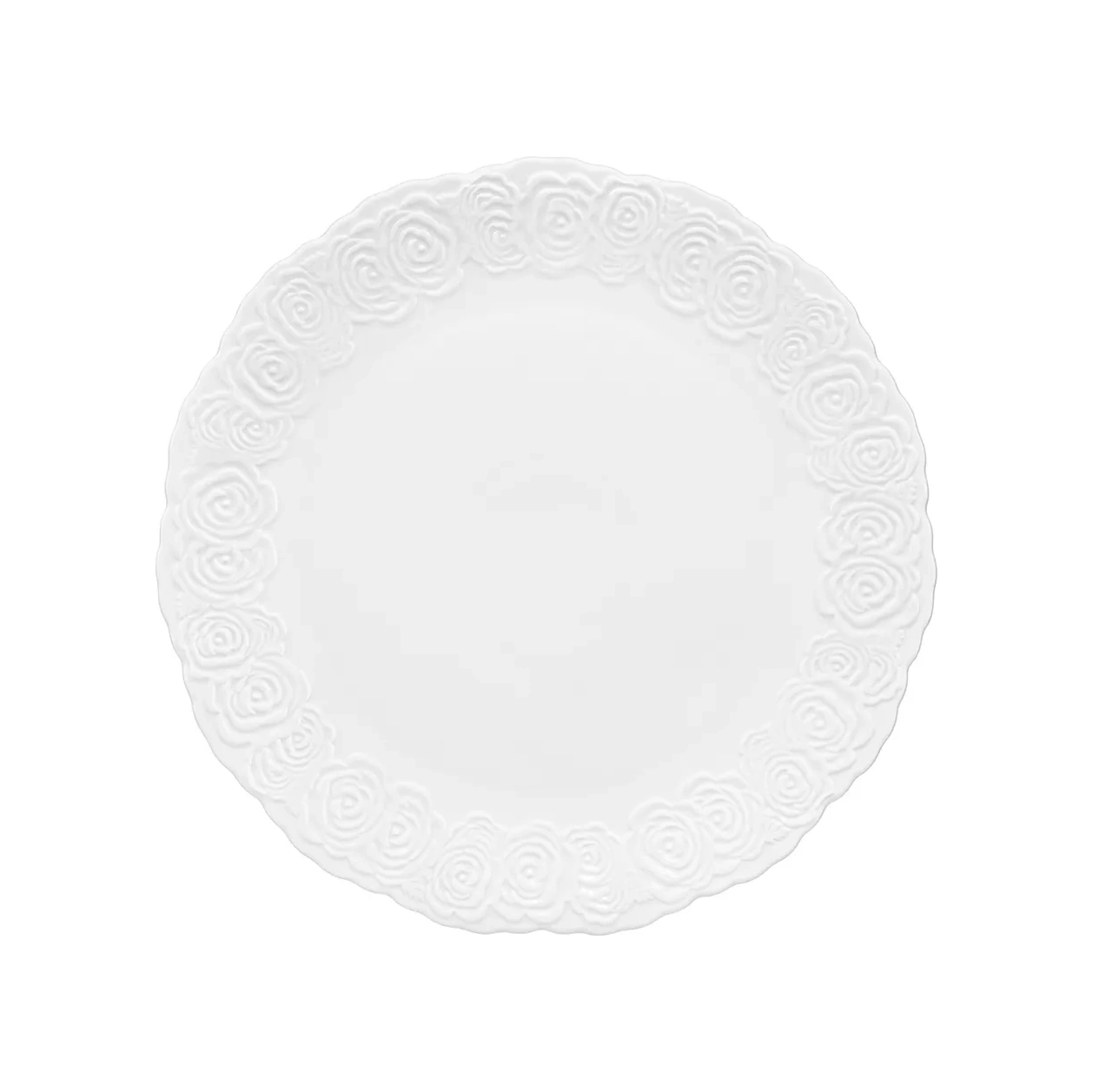 Elan Gallery Güller Figürlü Tabaklar, 2 Adet, 26,5 Cm 340585461 Beyaz