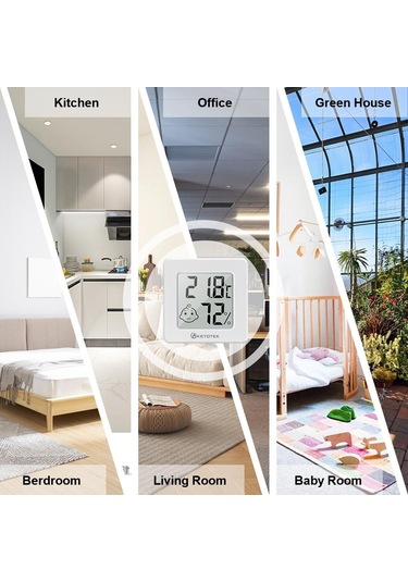 Ketotek Mini Dijital Higrometre Termometre Kapalı Higrometre Ölçer Sensörü Nem Ölçer Odası Lcd Termometre Sıcaklık