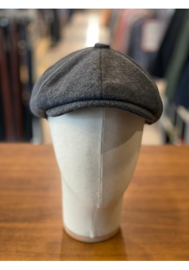 Hamze Peaky Blinders Tarz İngiliz Model Kaşe Kumaş Kasket Şapka Gri