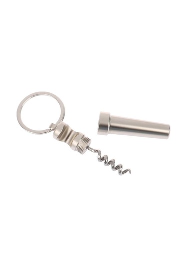 3 In 1 Şişe Açacağı Anahtarlık Açık Taşınabilir Mini Şarap Bira Konserve Açacağı Siyah