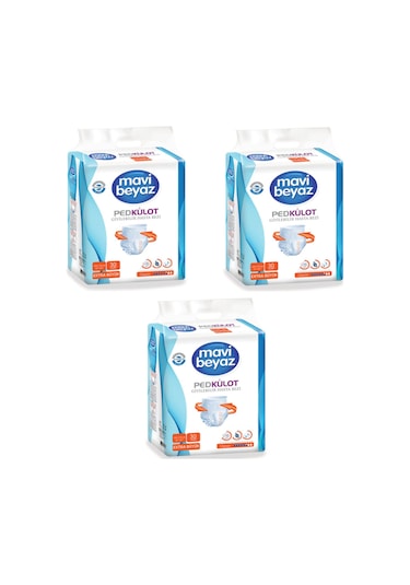 Mavi Beyaz Emici Ped Külot Extra Büyük Boy XL 3 x 30'Lu 90 Adet
