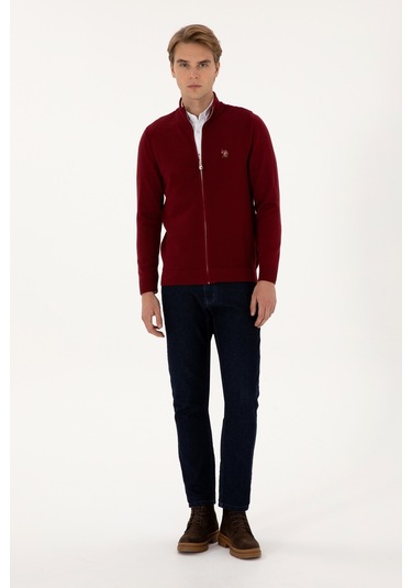 U.s. Polo Assn. Erkek Bordo Hırka Triko 50307800-vr014 Bordo