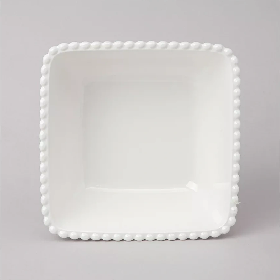 Lefard Kare Salata Kasesi Pearl 1200 Ml Porselen 250621475 Beyaz