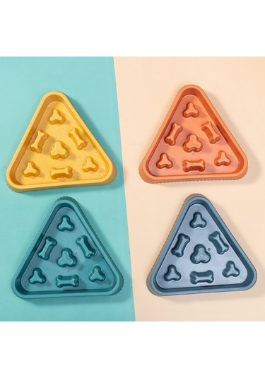 Cbtx Üçgen Kemik Pet Yavaş Yemek Kasesi Köpekler Kediler Yeme Kaseleri Sarı