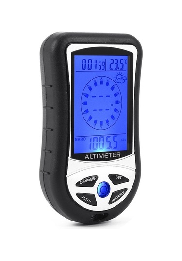 Dış Mekan İçin 8-in-1 El Tipi Cihaz: Rakamsal Yükseklik Ölçer, Barometre, Kompas, Hava Tahmini Ve Termometre Pil Dahil Değil