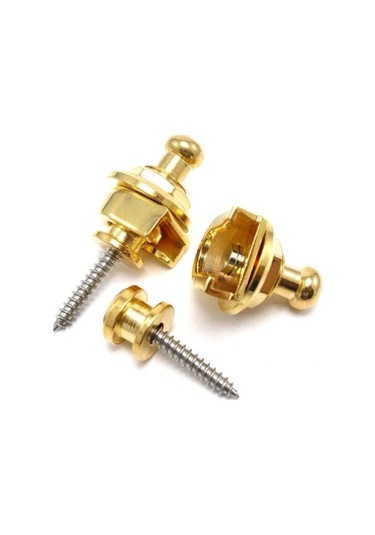 Raymond Joes Sb01Gd Gitar Askı Kilidi Straplock 1 Çift Sarı