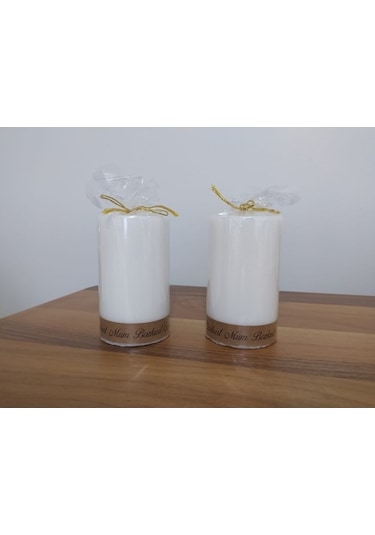 Bozkurt 7*12 Cm Silindir Mum 2' Li Beyaz Set (471576117)