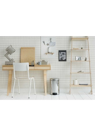 Çöp Kovası, Pedallı, Soft, 12lt - Parlak Paslanmaz Çelik Parlak Paslanmaz Çelik