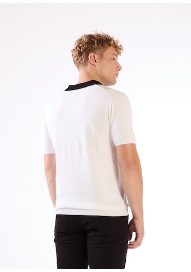Dufy Siyah Blok Desen Erkek Triko - Slim Fit SIYAH
