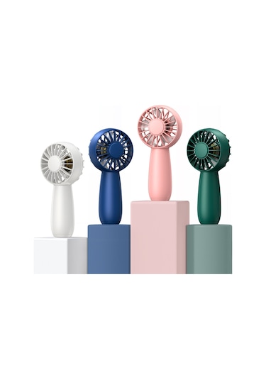 Usb Dış Mekan Mini El Tipi Fırçasız Motor Fanı, Stil: 1500mah Mavi