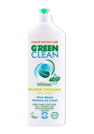U Green Clean Organik Portakal Yağlı Bitkisel Elde Sıvı Bulaşık Deterjanı 730 ML