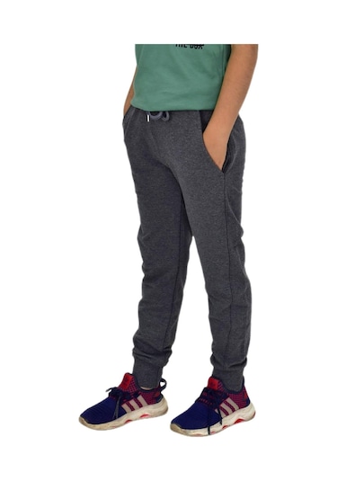 Çocuk Eşofman Altı Paça Manşetli Kız Erkek Bgl-st04726 Füme