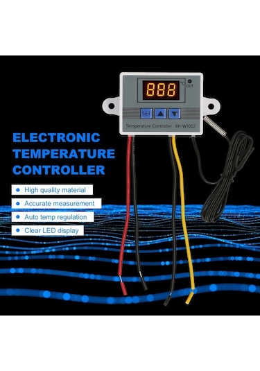 Pazly Su Geçirmez Ntc Problu -50/+110 C Buzdolabı 12v 120w Led Ekran Termostat Modülü