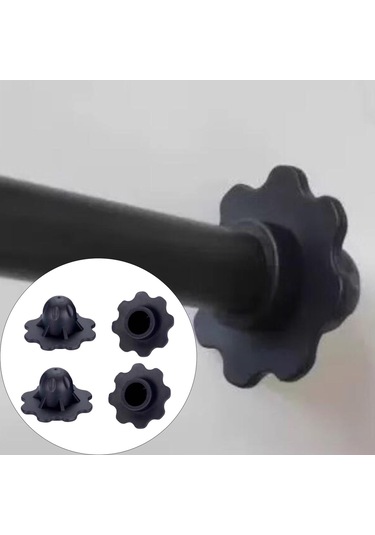 Suntek 4x Sandalye Bacak Kılıfları Ağır Boru-çapı-18mm Siyah