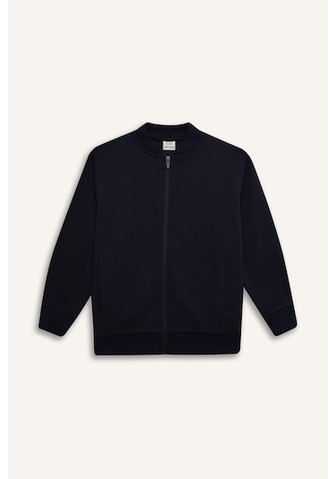 DeFacto Erkek Çocuk Kolej Yaka Fermuarlı Bomber Hırka D2803A825SPNV253