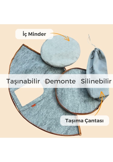 Beylini Kedi Evi Taşınabilir Dekoratif Çantalı Pet Evi 45x50