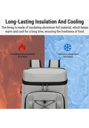 Pazly Erkekler İçin Su Geçirmez Isı Yalıtımlı Yemek Çantası Sırt Çantası Mavi Mavi Mavi