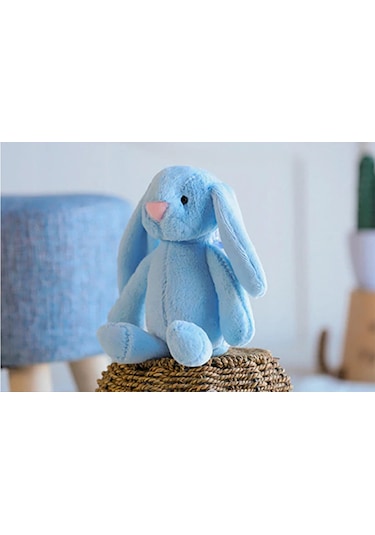 Uyku Arkadaşım Uzun Kulak Bunny Peluş Tavşan 65 Cm Mavi