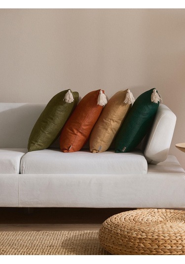 Harvest Harmony 4'lü Kırlent Kılıf Seti Turuncu