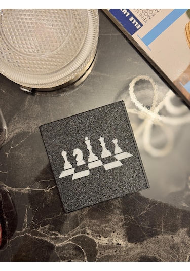 Cep Santrancı - Kompakt Ve Taşınabilir 8cm X 8cm Boyutunda 3d Baskılı Satranç Seti