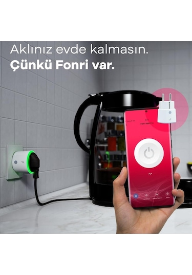 Fonri Nas-wr01w6 Akım Korumalı Wi-fi + Bluetooth Akıllı Priz 16a