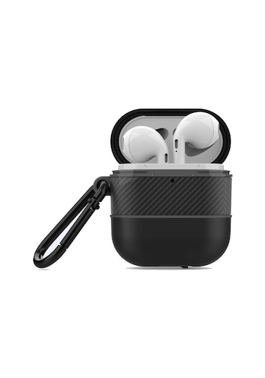 Kilifone - Airpods Uyumlu Airpods - Kılıf Airbag 16 Kılıf - Siyah