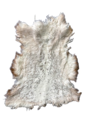 Naturel Dekoratif Boyasız Kısa Tüylü Doğal Desenli 60 X 50 Cm Koyun Postu Paspas - Gerçek Deri Post Çok Renkli