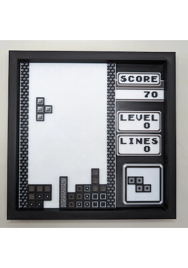 Tetris Level 0 3d Baskı Tablo Çerceve