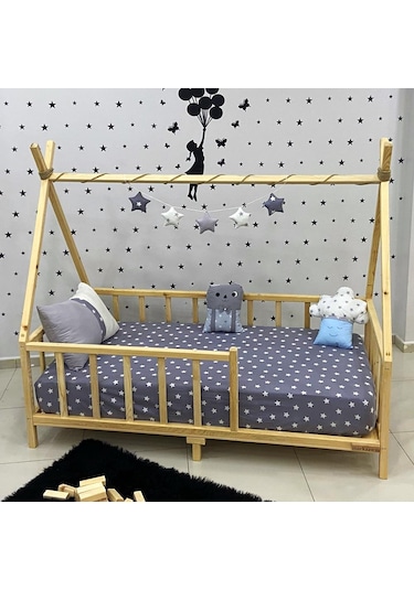 Markaawm Markaawm Montessori Yatak Doğal Çam Ağacı Kızılderili