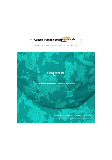 Edwardest Kadınlar İçin Çift Taraflı Casual Kapüşonlu Ceket Mor