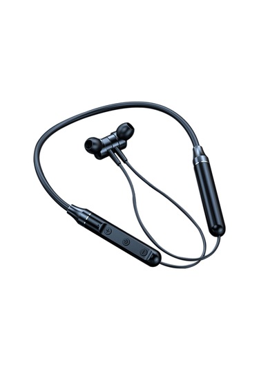 Kangvka Yeni Nesil Boyun Askılı Bluetooth Kulaklık, 5.1 Kablosuz Spor Kulak İçi Manyetik Silikon Model, Siyah