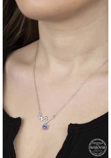 Union Swarovski Crystal Kadın Ritim Gümüş Kolye